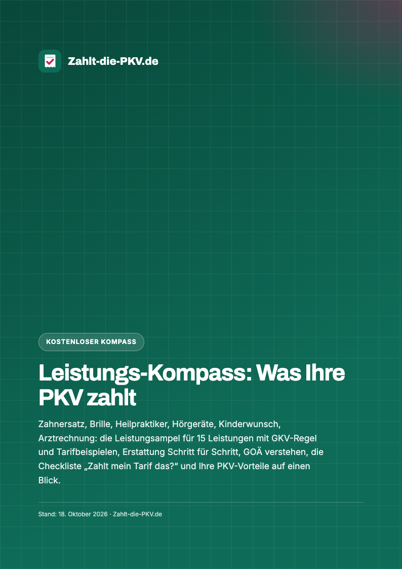 Cover des Leistungs-Kompasses von Zahlt-die-PKV.de
